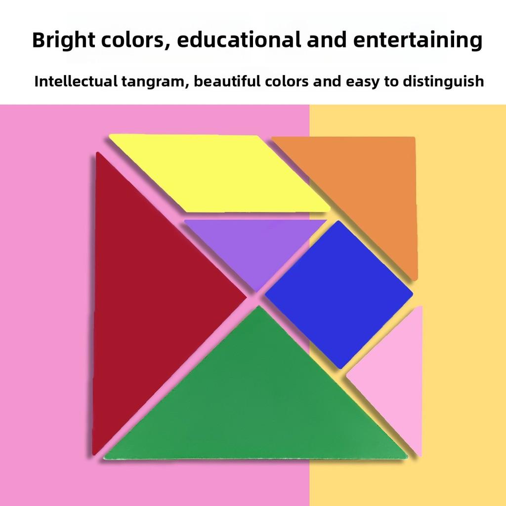 Educational Wooden Tangram Puzzle For Children With Colorful Blocks And Learning Fun
