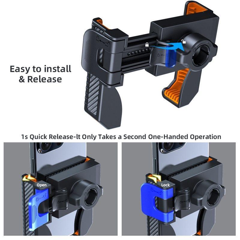 For Cycling Compatible Shock-Resistant Phone Mount For Electric Scooter, Motorcycle, Mountain Bike, Battery-Powered Vehicle