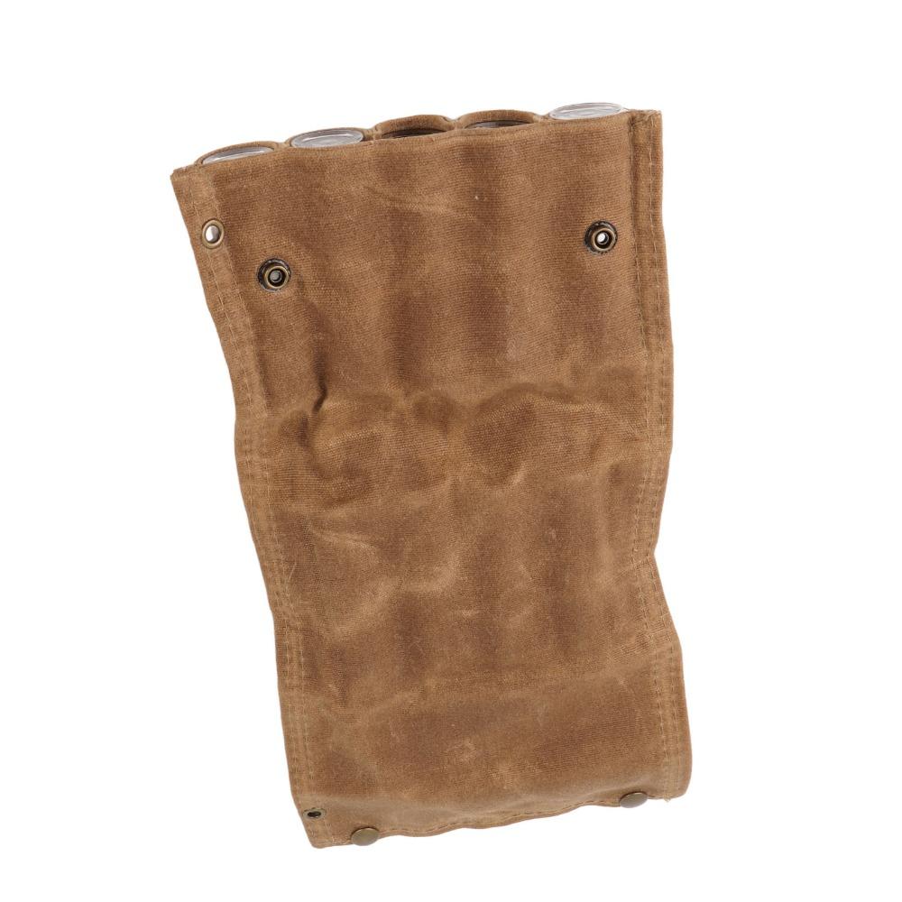 9 Pcs Canvas Spice Storage Bag Mini Tube Travel Spice Kit Durable Camping Spice Kit Outdoor Camping