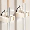 Broom Suction Cup Mop Holder Suction Cup Wall Storage Hook Multifunction Bathroom Mop Hook  Home