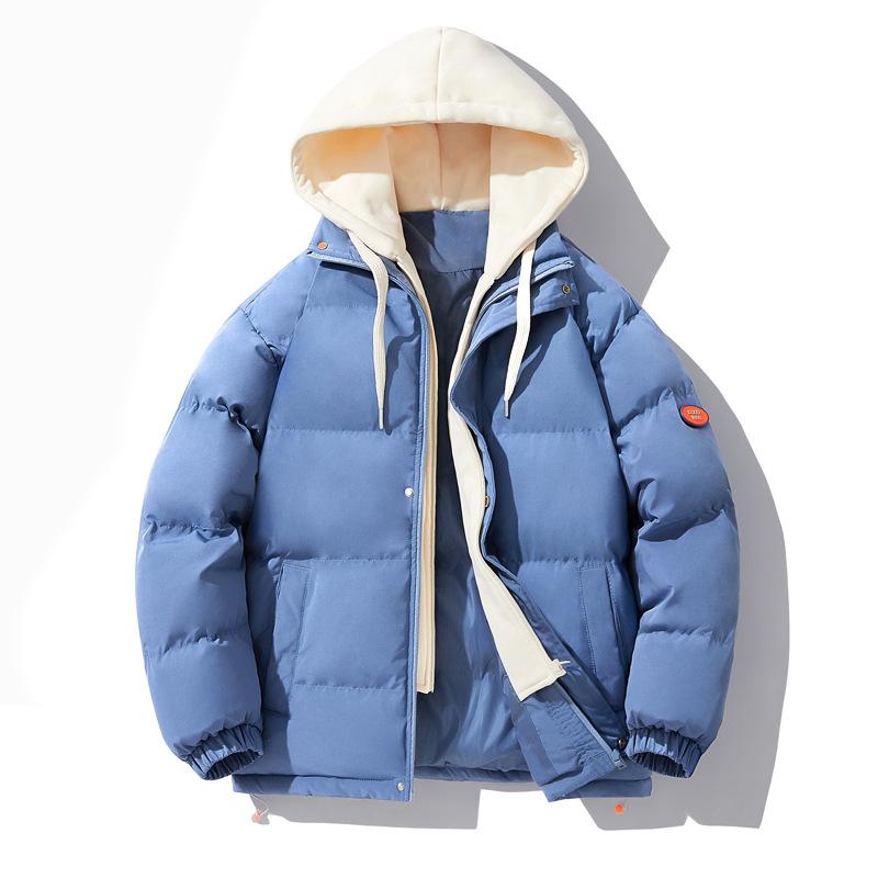 Winter Cotton Coat Popular Men's Thick Cotton Coat Women's Hooded Couple's Coat Simple Color Matching Warm