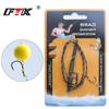 FTK 1pcs Carp Fishing Accessory Hair Loop Hook Set (Ready Made) with Tie Rope Boilie Hook for Carp Fishing Tackle