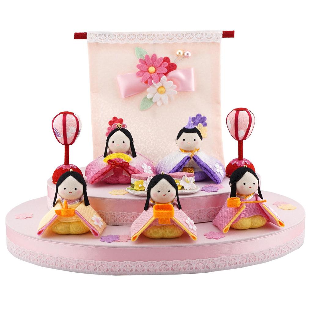 Ryukodo Small Ohana Hina Dolls Japanese and Princess Ornament (Ryukodo) (5 Dolls) 1-932 Goods/Hina Dolls/Doll Festival/Hina