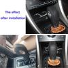 Black Leather Gear Shift Knob Cover for Ford Focus 2012 2013 2014 2015 2016/ Ford Fiesta 2014 2015 2016 / Ford Fusion S/Fusion SE 2013 2014 2015 2016