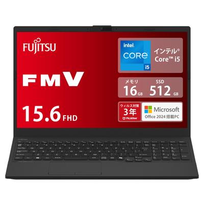 Ноутбук Fujitsu FMV Lite Office серии AH WA1/J2 (MS 2024/Win 11/15,6-дюймов/Core i5/16 ГБ/SSD 512 ГБ) FMVWJ2A152_AZ