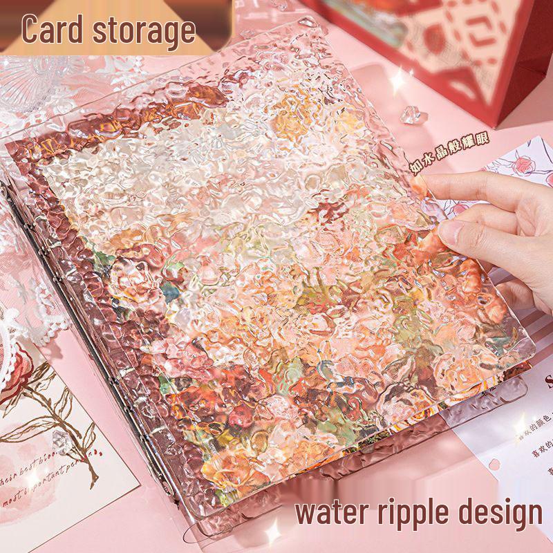 Water Ripple Transparent Acrylic A5 Four-Pocket Photo Album - Colorful Simple Design