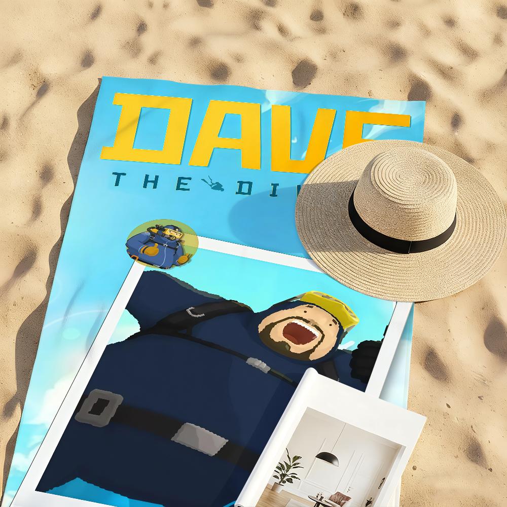 D-DAVE THE D-DIVER Летнее Игровое Полотенце Быстросохнущие Пляжные Полотенца Подходят Для Бассейнов, Кемпинга, Йоги И Тренажерного Зала