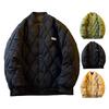 Men's Bomber Jacket Quilted Varsity Baseball Jacket Winter Warm Padded Coat Casual Loose Fit Outwear for Daily Street Work