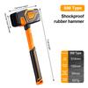 Leather Surface Rubber Hammer Multifunctional Soft Percussion Hammer  For Construction Workers