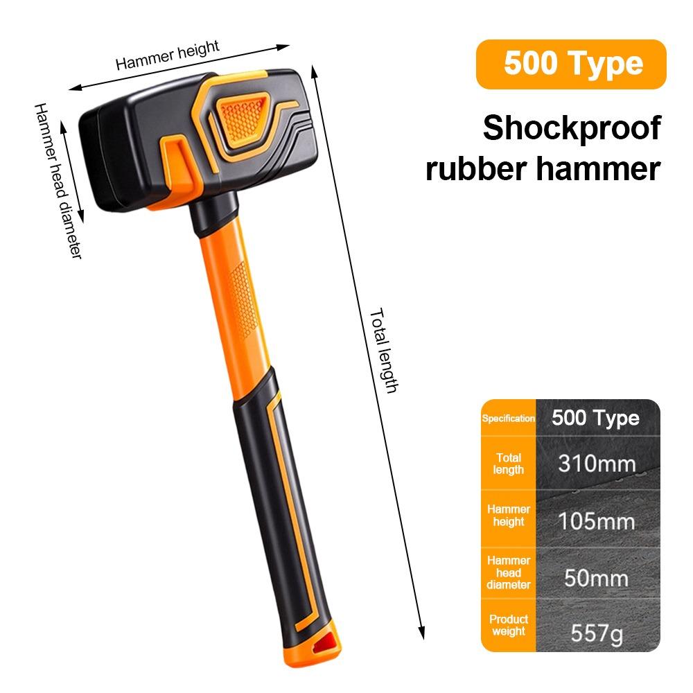 Leather Surface Rubber Hammer Multifunctional Soft Percussion Hammer  For Construction Workers
