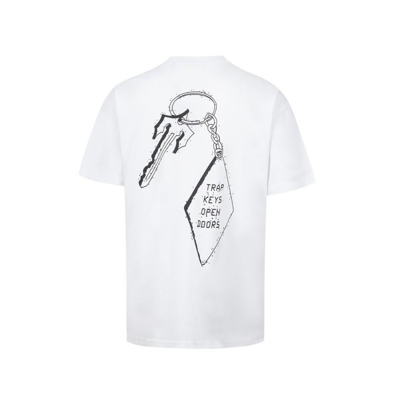 Unisex Cotton Graphic Tee - Loose Fit Short Sleeve T-Shirt Men Women Casual Wear With Letter Geometric Print