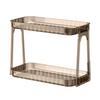 Cosmetic Storage Rack Double Layer Clear Detachable Modern Countertop Cosmetic Organizer for