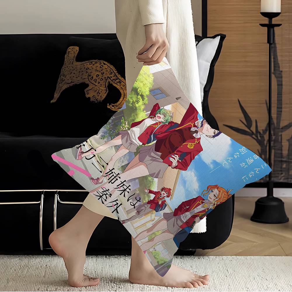Popular Dealing With Mikadono Sisters Is A Breeze Pillowcases Home Bedding Decorative Pillow Cover Wedding Super Soft Pillow