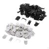 40 Set Silver Color Black Closure for Dress Trousers Accessories