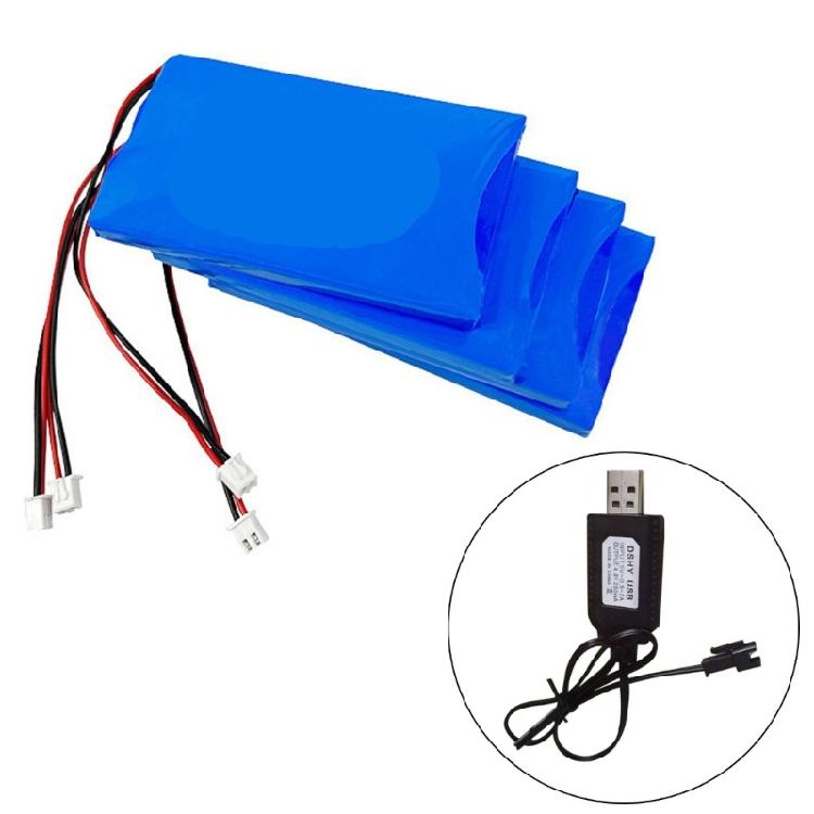 Пара 4,8 В USB-зарядных кабелей для разъема SM2.0 2P с платой защиты для игрушек на NiMH и NiCd аккумуляторах