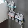 Держатель для тапочек для ванной комнаты, настенный стеллаж для хранения, прочная конструкция, прочная несущая полка для тапочек