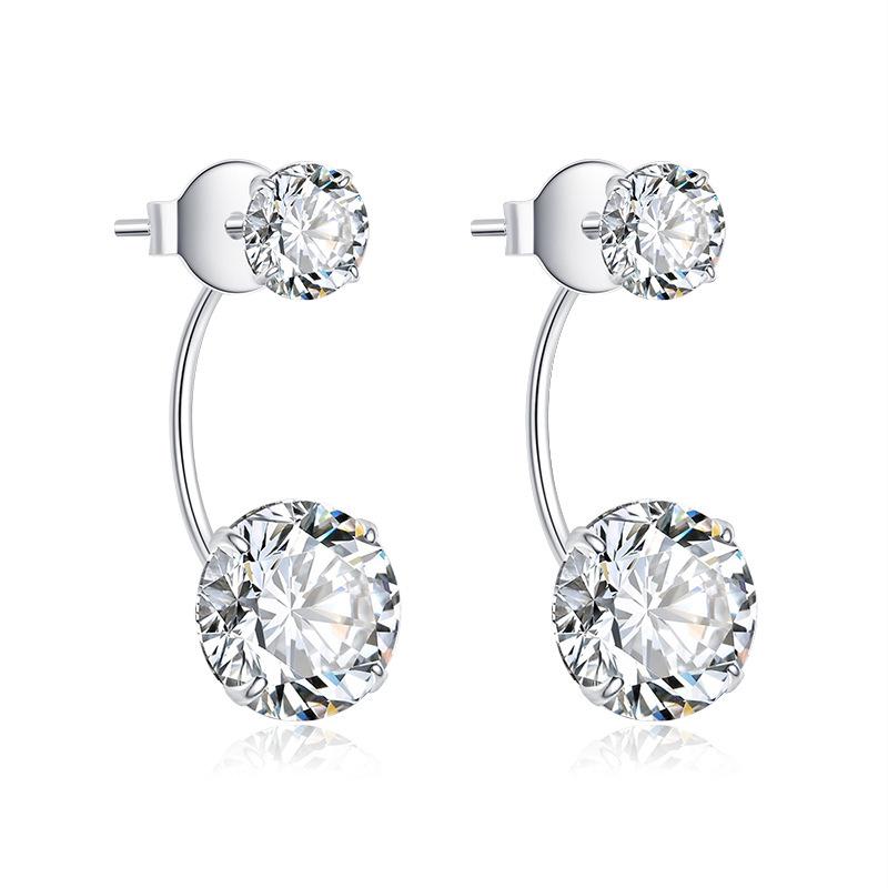 S925 Sterling Silver Zircon Earrings: European & American Fashion, Perfect Valentine's Day Gift