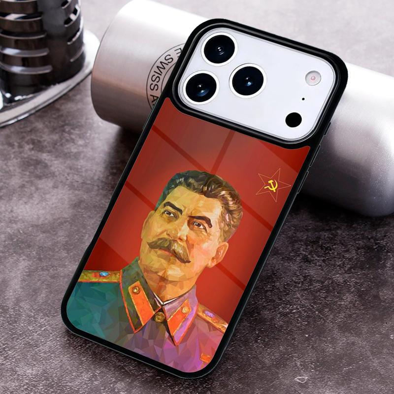 USSR CCCP Stalin Phone Case For iPhone 17,16e,15,14,13,12,11,Mini,Pro,MAX soft Silicone Cover