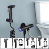 Stainless Steel Portable Bidet Sprayer Cold Bathroom Bidet Faucet Valve Jet Set Ass Shower Enema Black