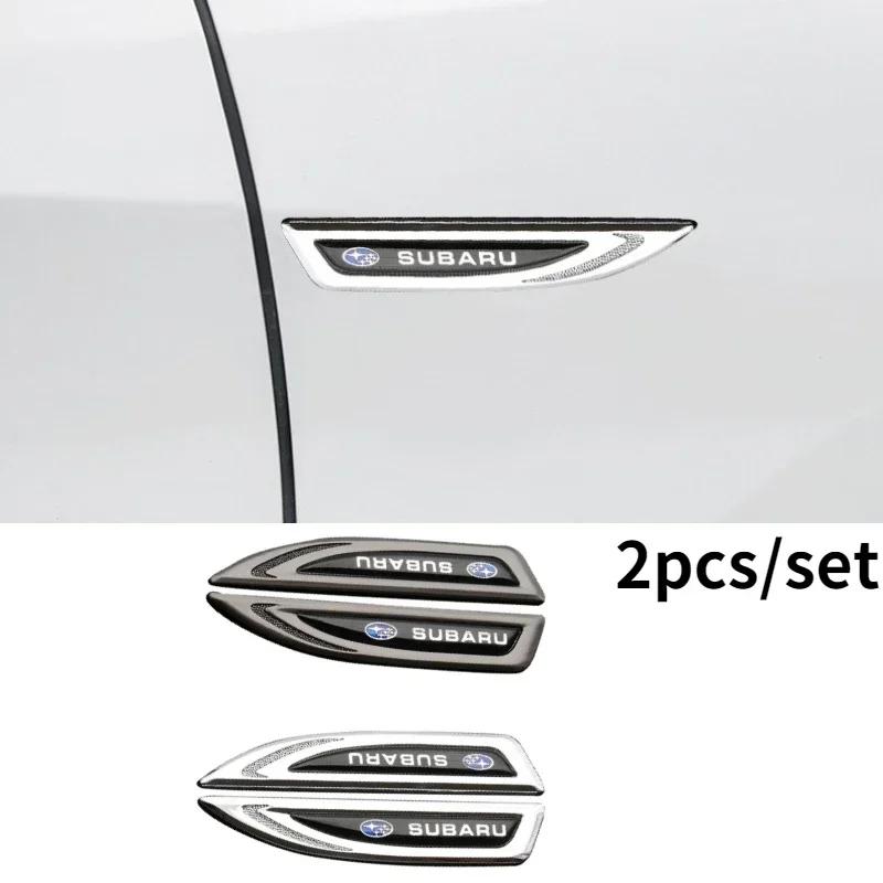 for Subaru STI Forester BRZ XV Outback Impreza WRX Legacy BRZ Tribeca 2PCS Car Styling Fender Stickers Emblem Badge Decoration