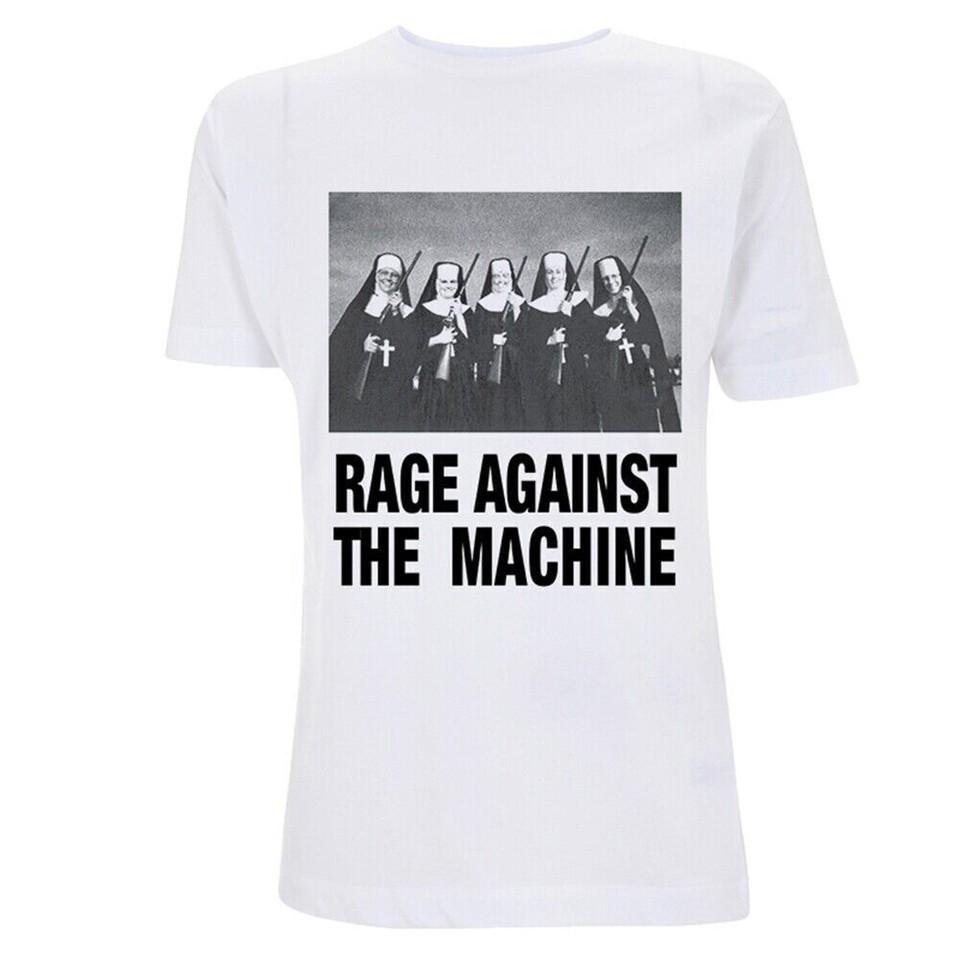 Rage Against The Machine #039Монахини И Оружие#039 Футболка НОВАЯ Унисекс Футболка