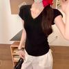 New V-neck Sleeveless Sweater for Women's Sweater Summer Design Niche Vest T-shirt Top