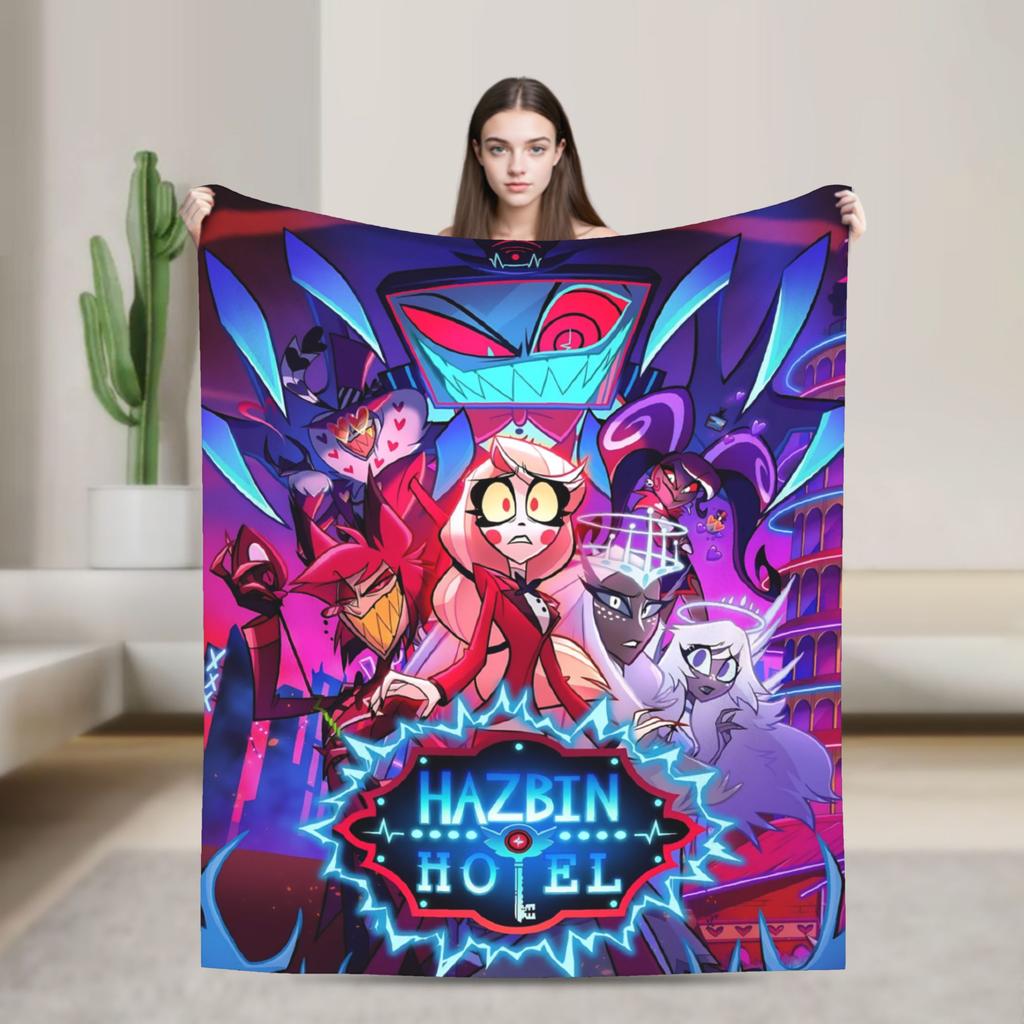 Мягкий Теплый Плед Путешествие в Самолете VOX H-Hazbin Hotel Аластор Игровой Плед Фланелевое Покрывало Для Дивана Кровати Дивана Покрывало