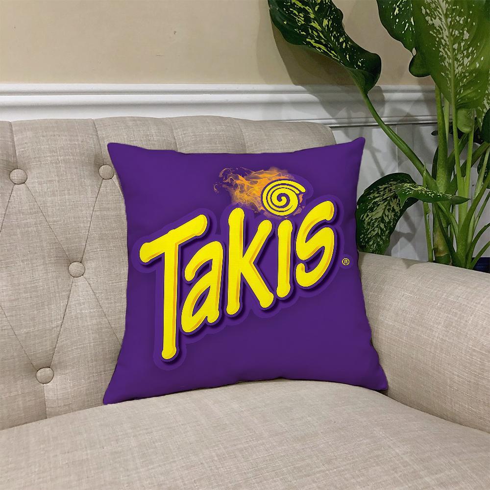Чехол для подушки с рисунком чили T-Takis Chips Квадратный чехол для диванной подушки Повседневный удобный для кожи чехол для подушки