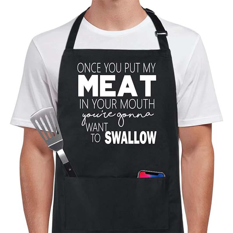 Унисекс Фартук с креативным логотипом в виде букв, надеваемый через шею, для пар - Идеально подходит для ресторанов и работы