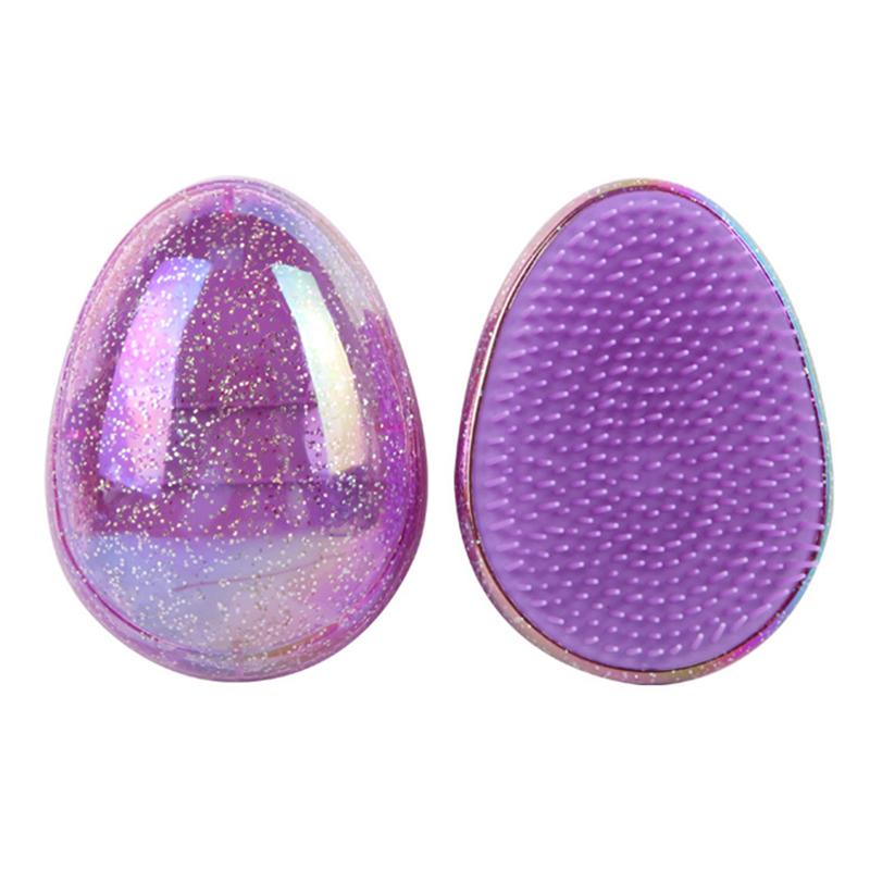 1 шт. Мини-щетка для волос в форме яйца, круглая мягкая расческа для распутывания волос, расческа для укладки волос, парикмахерская расческа