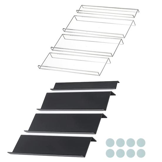 Органайзер для ящика для специй, 4-х уровневая ступенчатая полка для приправ, 4 упаковки, расширяемое кухонное хранилище