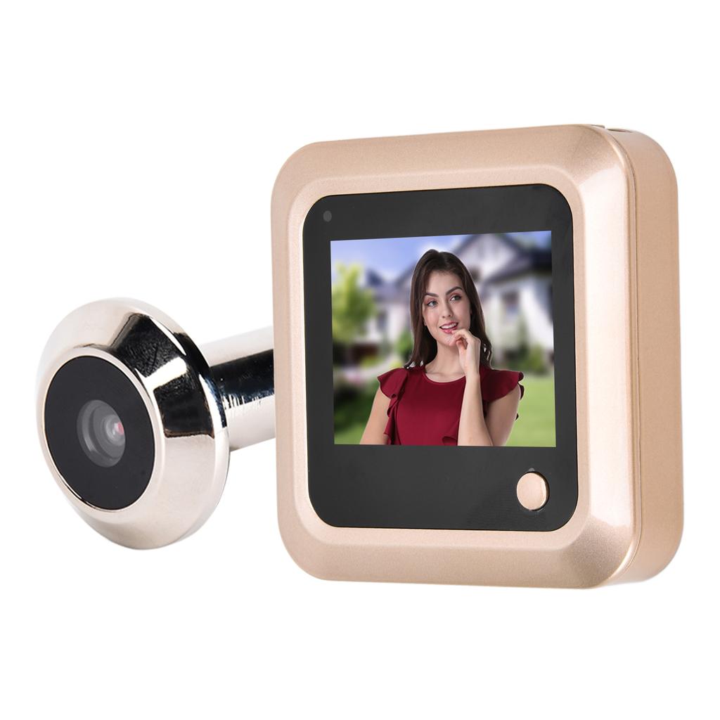 2.4-дюймовый видеоглазок дверной звонок проводной 145 градусов широкоугольный HD антикражный золотой для домашнего хозяйства