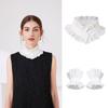 Ruched Collar Ruffled Renaissance Lapel Collar Wrist Cuffs for Shirt Blouse Decorative Spread False Collar