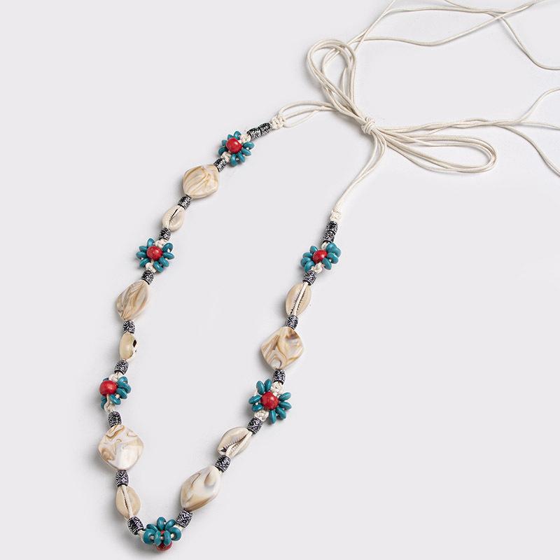 Boho Style Waist Rope Knitted Acrylic Ethnic Style Handmade Women's Belt Leisure Vacation Style Waist Rope