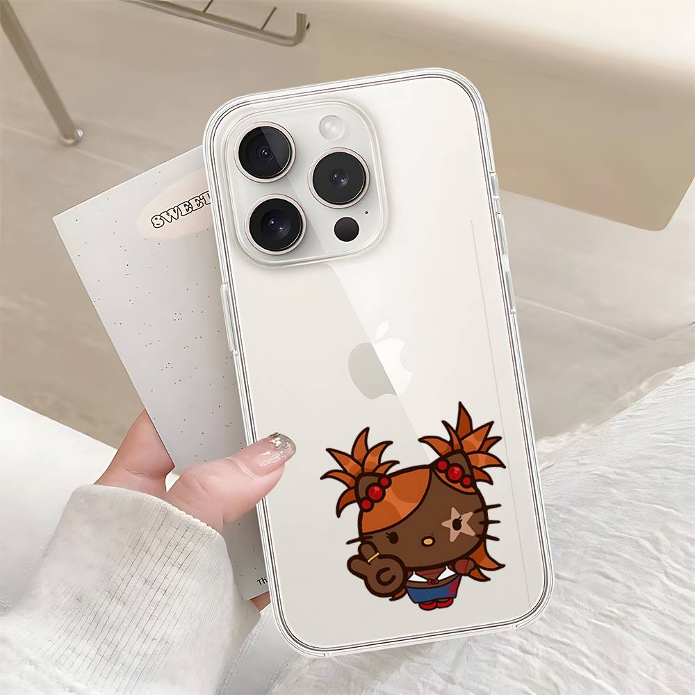 B-Black Earthy Head Wrap H-Hello K-Kit-ty Phone Case For Iphone17 16 15 11 13 14 Pro Max 7 8 Plus X Xr Xs Max Se2020 12mini Tran