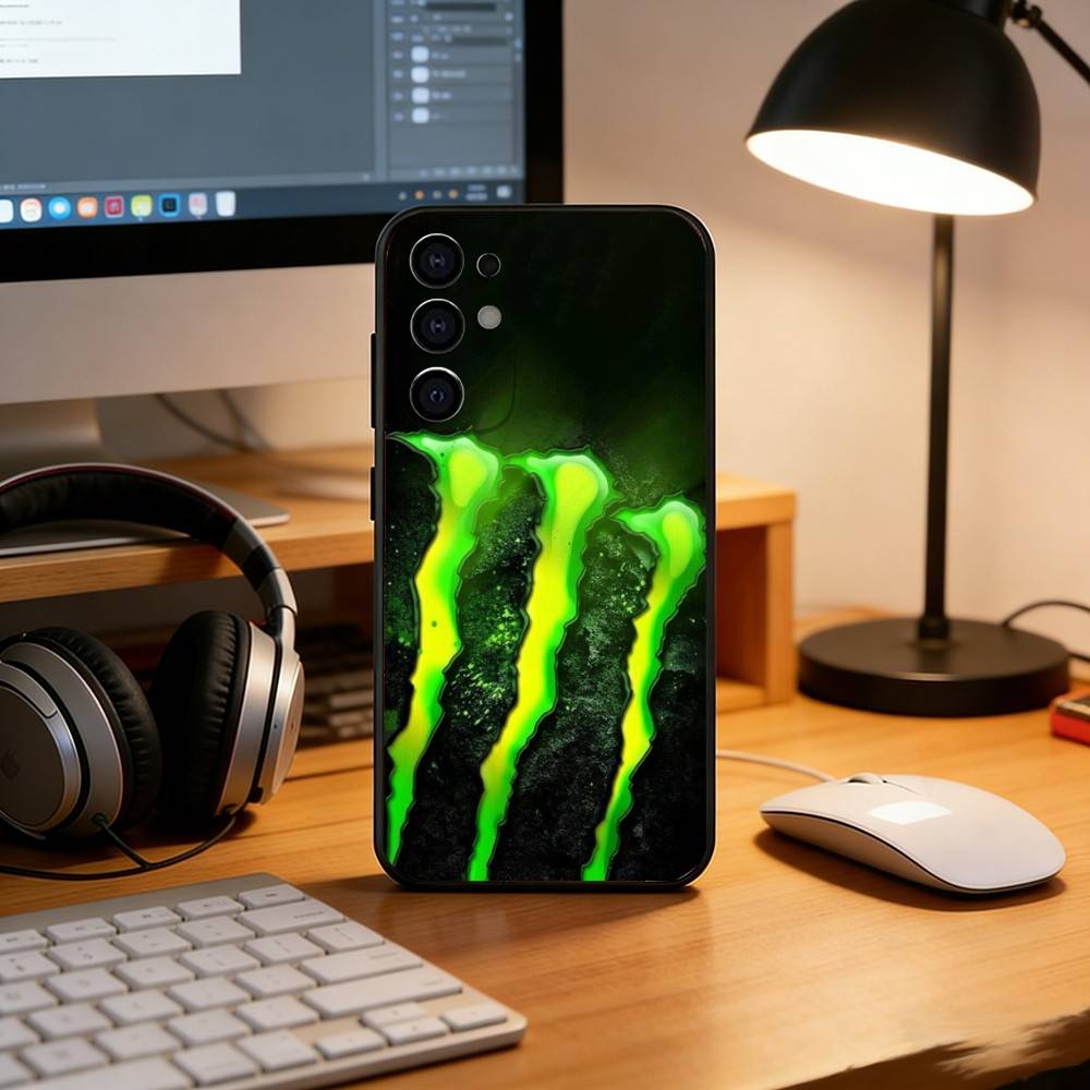 M-MonsterES Модный Дизайн Чехол для Телефона Черный Силиконовый Мягкий Для Samsung S25,S24,S21,S22,S23,S30,Ultra,S20,Plus,Fe,Lite