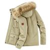 Winter Jacket Men Warm Thick Fleece Parkas Windbreaker Military Hooded Fur Collar Overcoat Mens Clothing Plus Size 8XL Detachable Hat