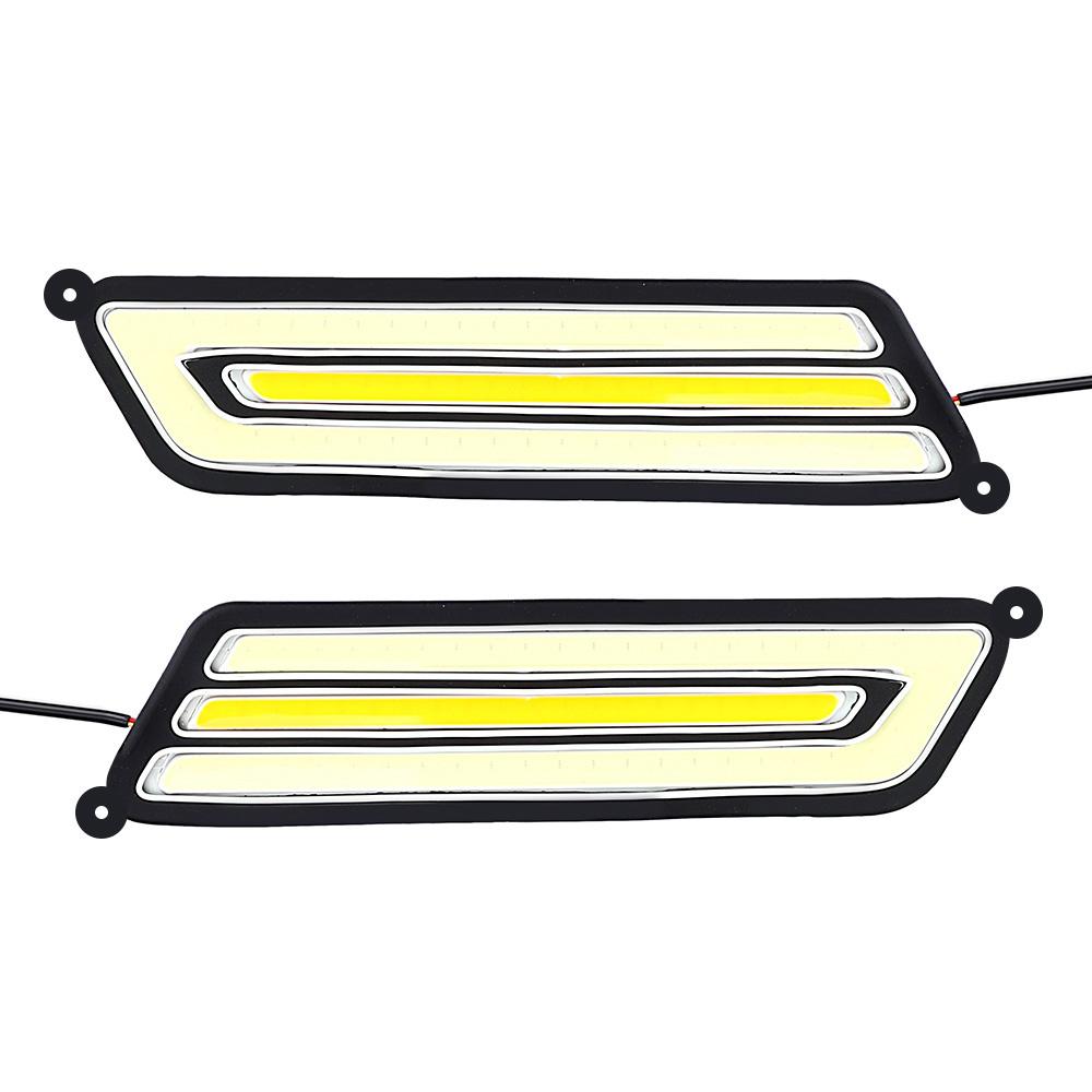 1 пара COB автомобильные указатели поворота лампы заднего хода светодиодные автомобильные DRL авто дневные ходовые огни