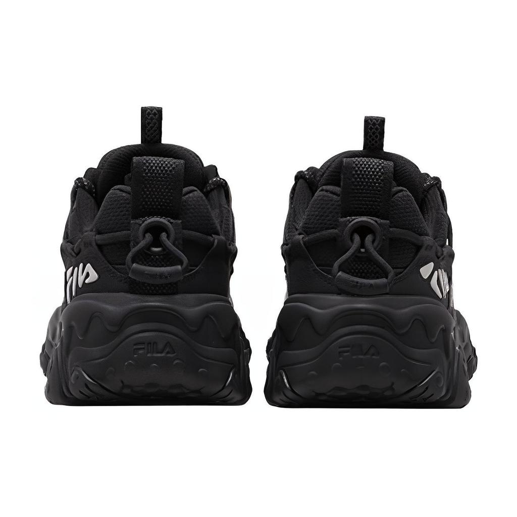 Fila Fluid 5 Cat Paw Retro Comfortable Versatile Fabric Synthetic Leather Shock Absorbing Breathable Low Top Running Shoes Men Sneaker F12M412105FBK