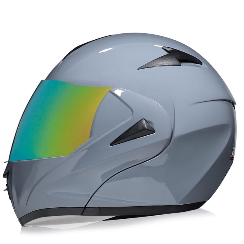 VIRTUE Motorsport Electric Non Motorcycle Helmet Men's Half Helmet Double Lens Full Helmet Running Helmet Carbon Fiber Pattern Road