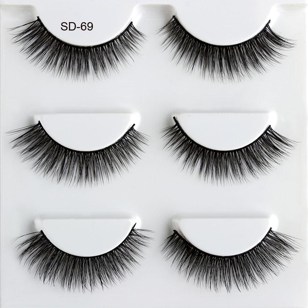 Модные толстые крестообразные грязные инструменты для наращивания ручной работы 3D шелковое волокно накладные ресницы натуральный макияж