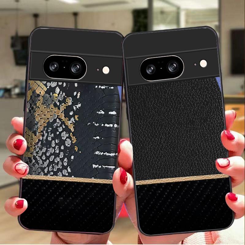 Элемент текстуры чешуи Для Google Pixel 10 Pro XL Pixel 8 7 9 10 Pixel 9 Pro XL Pixel 8a 7a Pixel 7 Pro Черный Стеклянный Чехол для Телефона