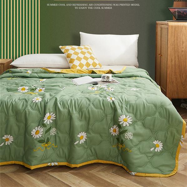 Летнее дышащее прохладное одеяло с принтом ромашки, кондиционер, одеяла, мягкое, удобное, тонкое, летнее одеяло
