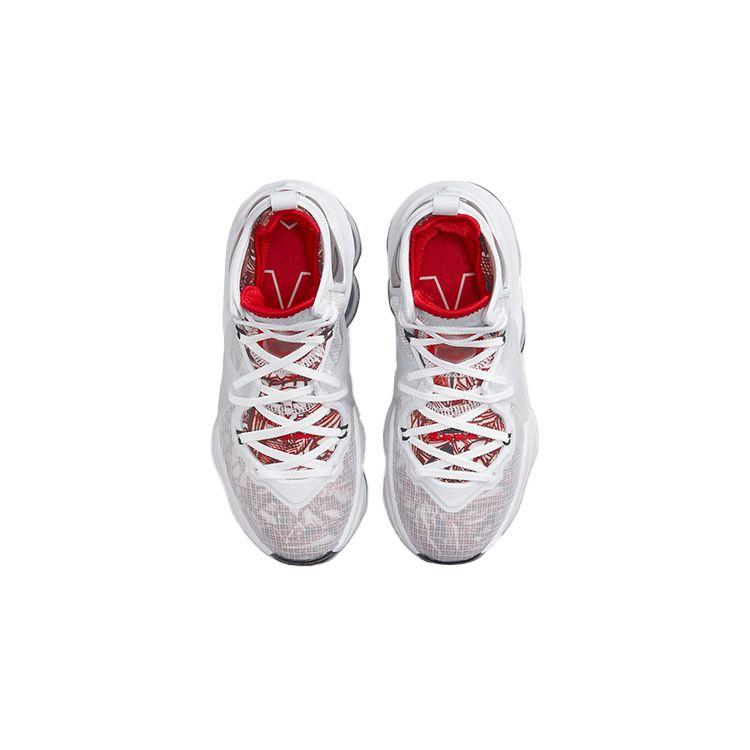 Nike Кроссовки LeBron 19 GS Sketch Kids белые черные университетско-красные DD0418-101