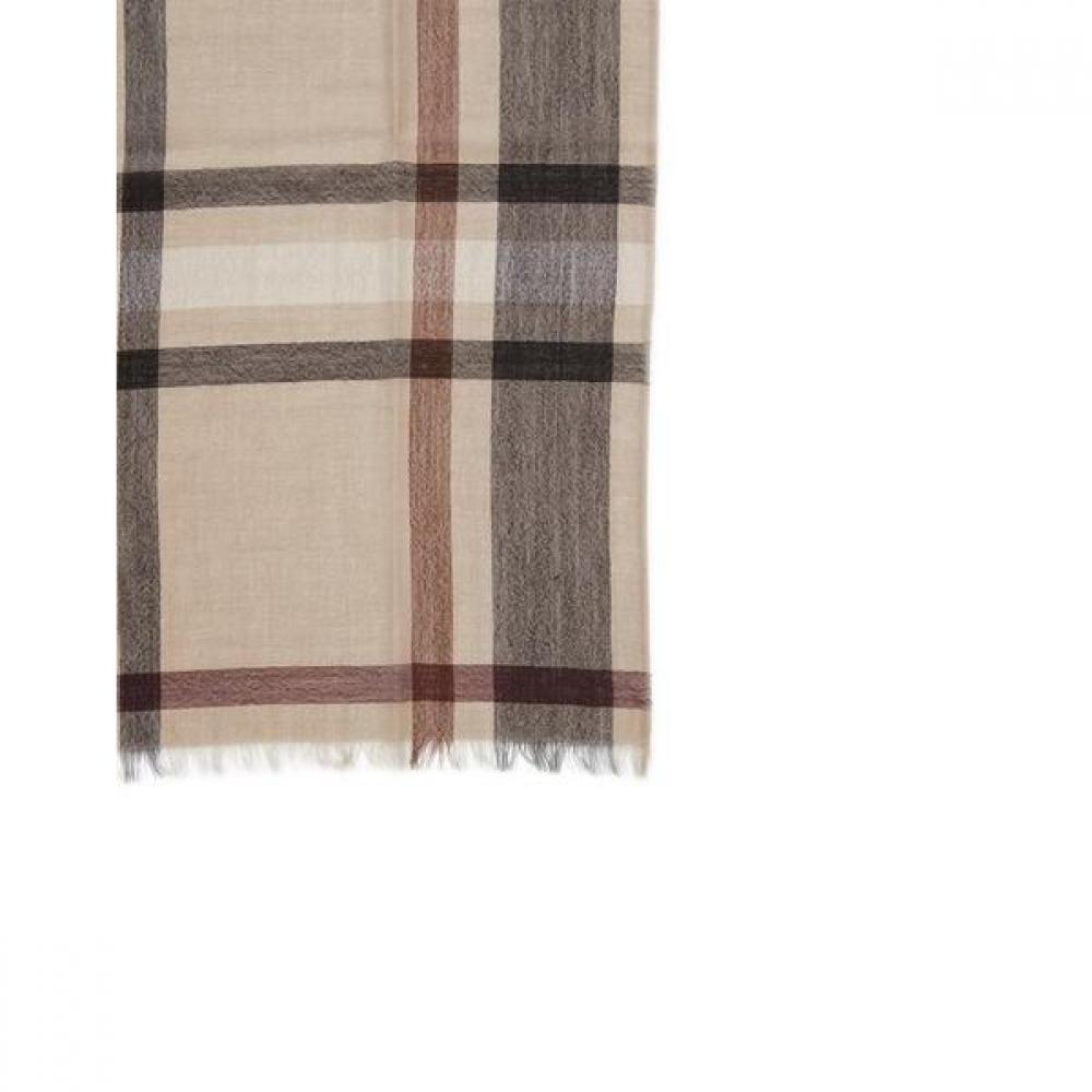 Daks Brown Check Scarf Dcsc0f111w2