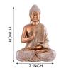 Samadhi Buddha Showpiece for Home & Office Decor Gift Itam(11 Inch Golden & Silver), Religious