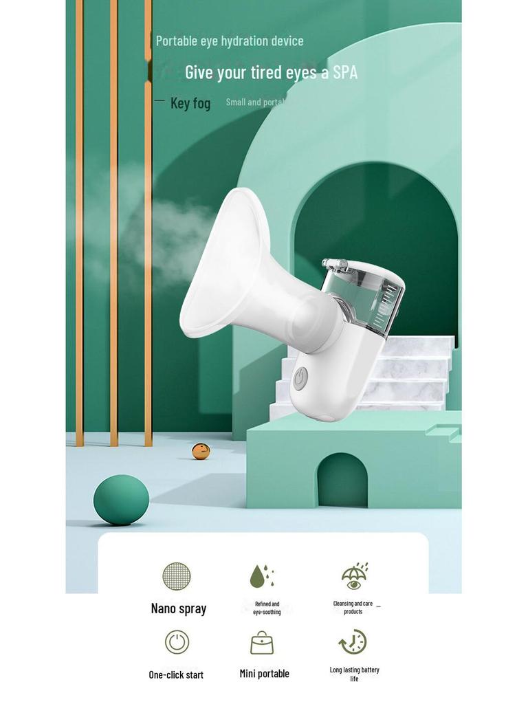 First-Gen Rechargeable Nano Spray Eye Moisturizer for Dryness and Fatigue Relief