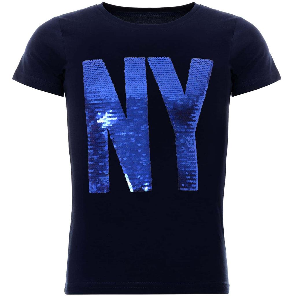 Двусторонняя футболка с пайетками для мальчика и великолепным мотивом