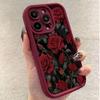 Чехол для iPhone 17/17ProMax/16/15/14Pro/13/12 с красной розой