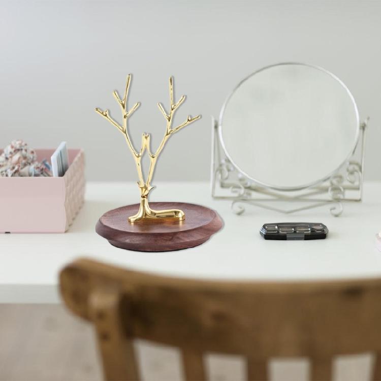 Metal Deer Jewelry Holder Display Rack for Necklaces Earrings Practical Storage Solution for Various Accessories